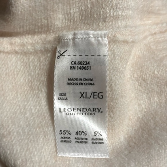 Legendary Outfitters Ladies' Cozy Knit Sweater Cream Oatmeal Crewneck Sweater - Picture 8 of 10